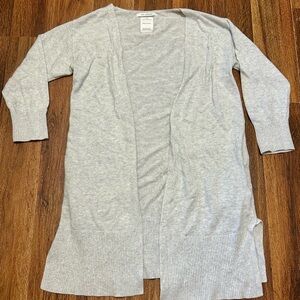 Gray fancy duster cardigan